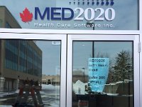 Vinyl lettering  Cut vinyl lettering installed on the exterior window